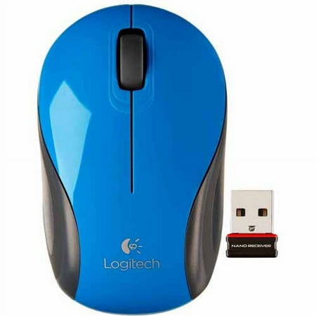 Logitech - M187 Mini Wireless Optical Ambidextrous Mouse - Blue-gray