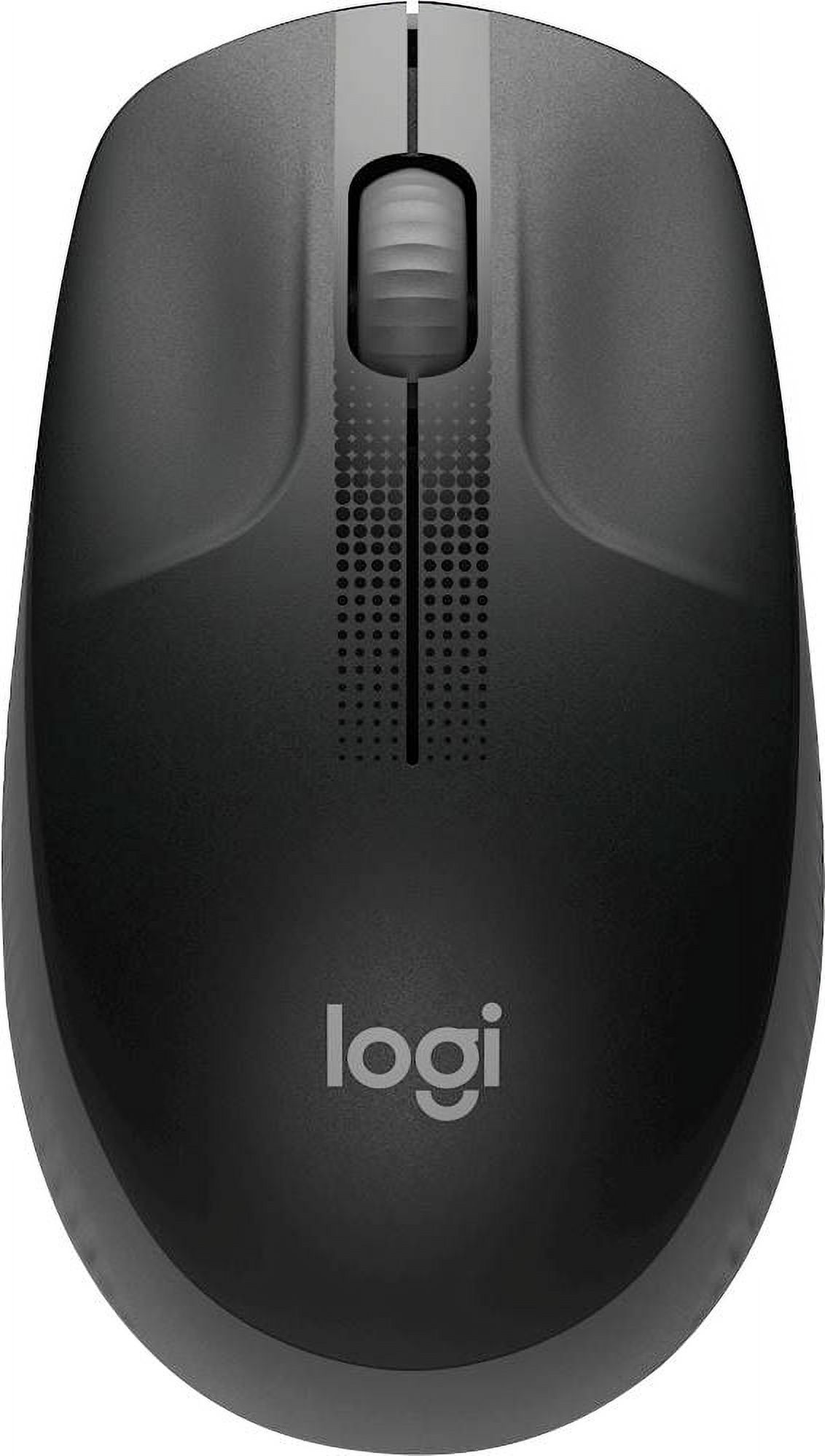 Logitech M190 Full-Sized Wireless Mouse, Charcoal - image 1 of 4