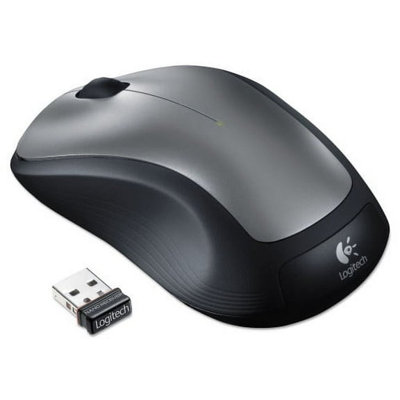 Logitech M310 Wireless Mouse, 2.4 GHz Frequency/30 ft Wireless Range, Left/Right Hand Use, Silver/Black