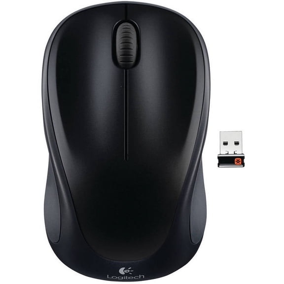Open Box Logitech M317 Wireless Mouse, 2.4 GHz with USB Unifying Receiver, 1000 DPI Optical Tracking, 12 Month Battery, Black