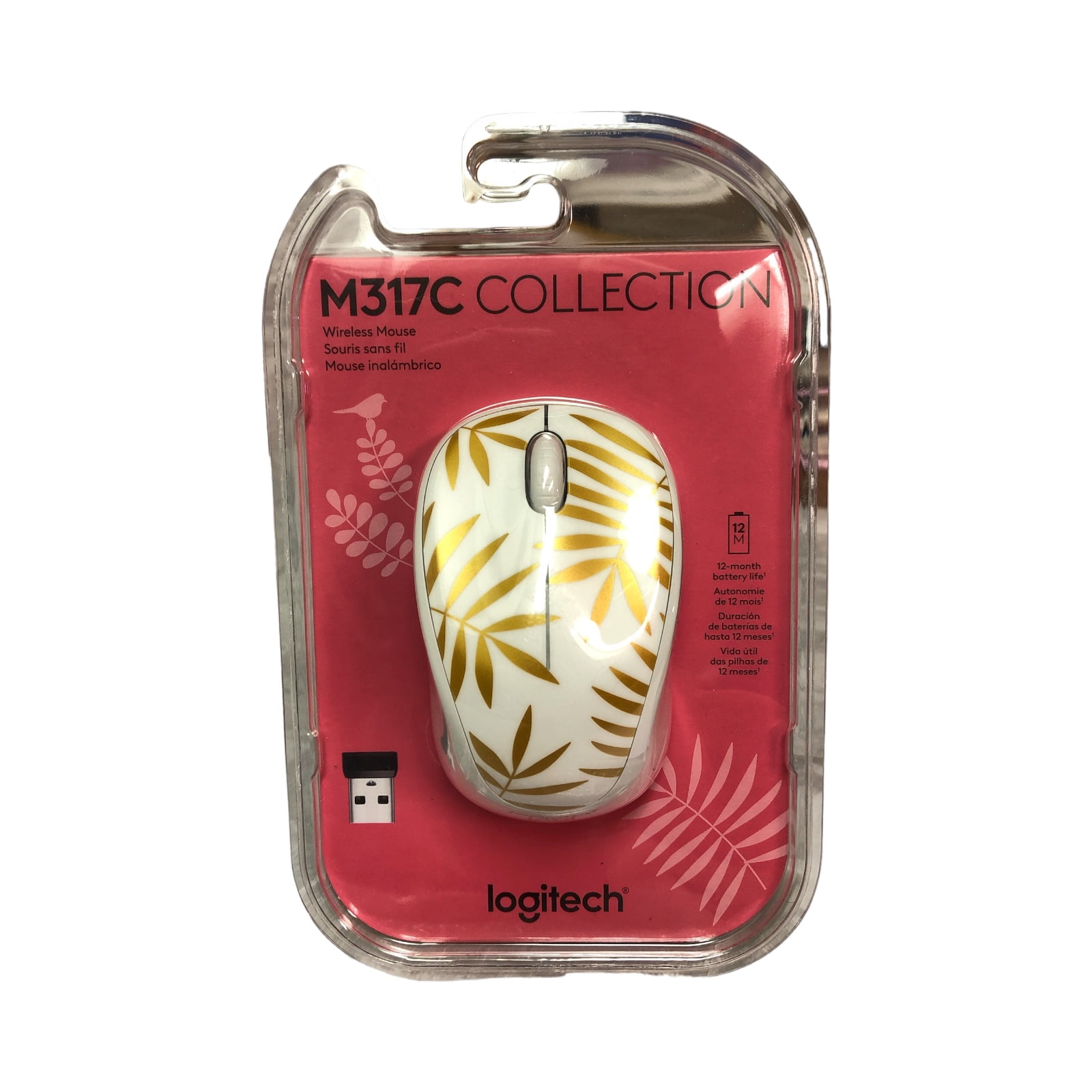 Logitech M317C Wireless Mouse - Bamboo Dream - Walmart.com