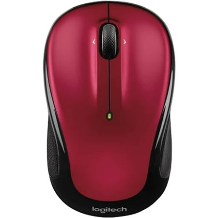 Logitech - M325s Wireless Optical Compact Ambidextrous Mouse - Wireless - Darker Red