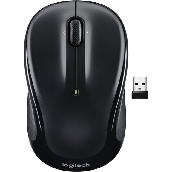 Logitech M325S Wireless Mouse Compact and Comfortable with Speed Wheel, Black, Black