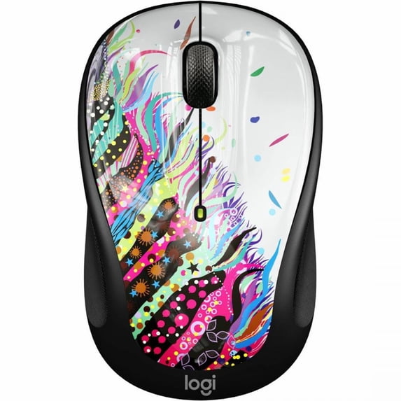 Logitech M325s Wireless Mouse, 2.4 GHz with USB Receiver, 1000 DPI Optical Tracking, 18-Month Life Battery, Celebration Black