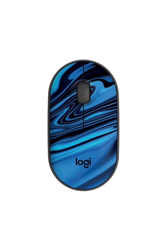 M340 Wireless Mouse with Limited Edition Prints, USB Receiver and Silent Clicks, Blue Galaxy