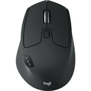 Logitech M720 Triathlon Multi-Device Wireless Mouse, Bluetooth, USB Unifying Receiver, 1000 DPI, 8 Buttons, 2-Year Battery, Compatible with Laptop, PC, Mac, iPadOS, Black