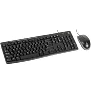 Logitech MK200 Media Combo, Keyboard/Mouse, Wired, USB, Black
