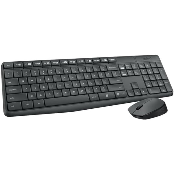 Logitech MK235 Wireless Keyboard and Mouse Combo for Windows, USB ...