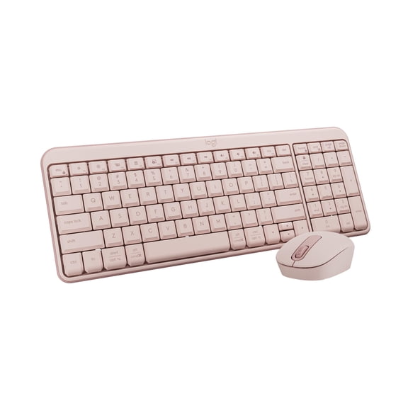 Logitech MK250 Bluetooth Wireless Mouse and Keyboard Combo: Fast & Easy Connectivity, Compact Wireless Keyboard, Ambidextrous Mouse, Durable Build - Windows/MacOS - Rose