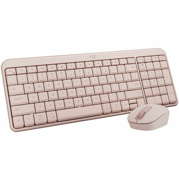 Logitech MK250 Bluetooth Wireless Mouse and Keyboard Combo: Fast & Easy Connectivity, Compact Wireless Keyboard, Ambidextrous Mouse (Rose)