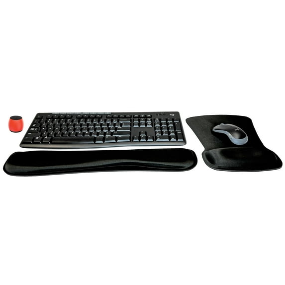 Logitech MK270 Wireless Keyboard & Mouse Combo Active Lifestyle Travel Home Office Modern Bundle with Micro Glow in the Dark Portable Wireless Bluetooth Speaker, Gel Wrist Pad & Gel Mouse Pad