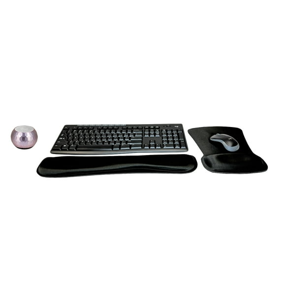 Logitech MK270 Wireless Keyboard & Mouse Combo Active Lifestyle Travel Home Office Must-Have Modern Bundle with Micro Glam Portable Wireless Bluetooth Speaker, Gel Wrist Pad & Gel Mouse Pad