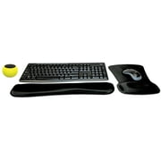 Logitech MK270 Wireless Keyboard & Mouse Combo Active Lifestyle Travel Home Office Must-Have Modern Bundle with Mini Glow in the Dark Portable Wireless Bluetooth Speaker, Gel Wrist & Mouse Pad