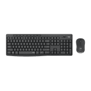 Logitech MK295 Wireless Mouse & Keyboard Combo with SilentTouch Technology, Full Numpad, Advanced Optical Tracking, Lag-Free Wireless, 90% Less Noise - Graphite