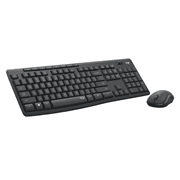 Logitech MK295 Wireless Mouse & Keyboard Combo with SilentTouch Technology, Full Numpad, Graphite