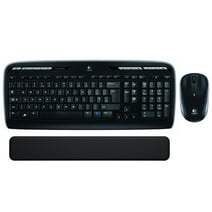 Logitech MK320 Wireless Keyboard and Mouse Combo (Black) + MX Palm Rest