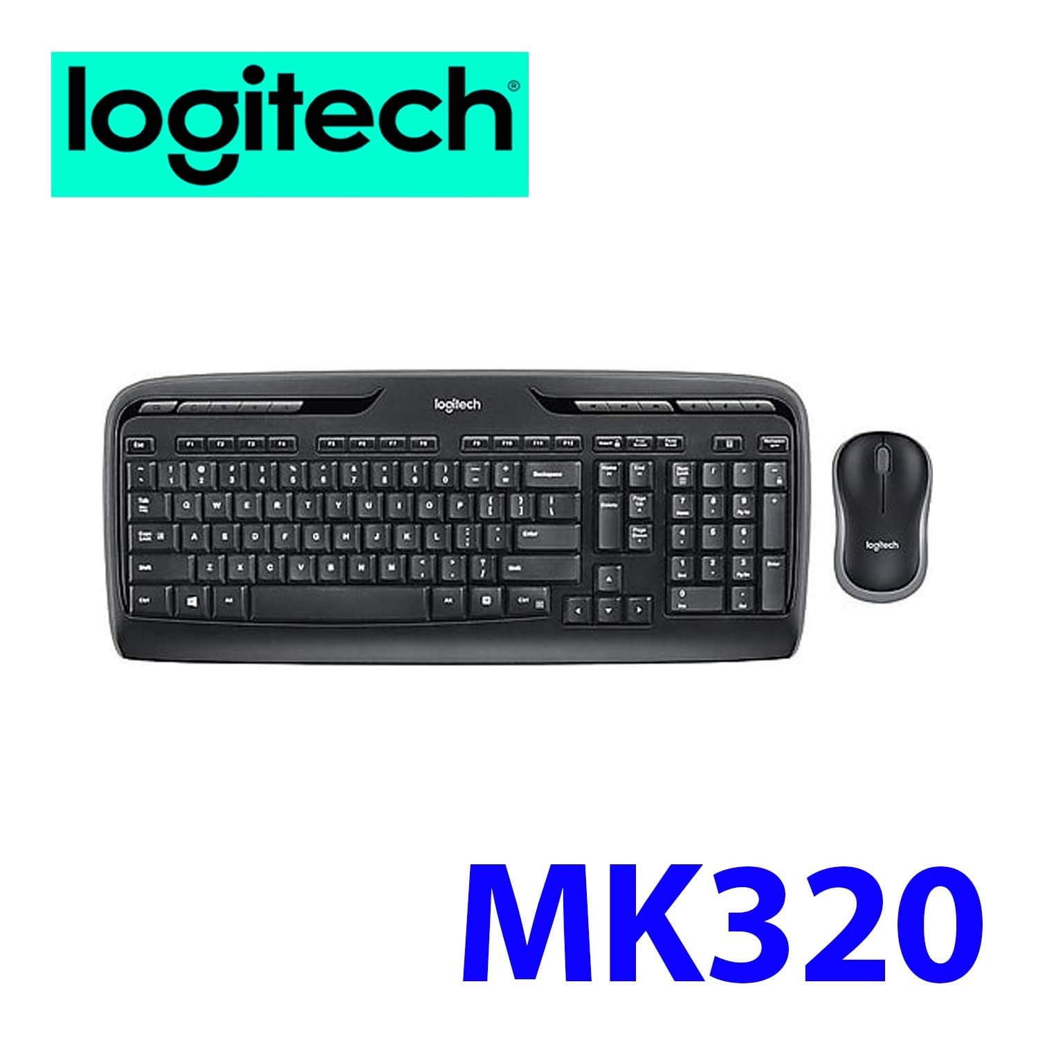 Logitech MK320 Wireless Keyboard + Mouse Combo, 2.4 GHz