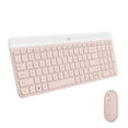 thumbnail interactive-video image 1 of Logitech MK470 Slim Wireless Keyboard and Mouse Combo - Modern Compact Layout, Ultra Quiet, 2.4 GHz USB Receiver, Rose, 1 of 11