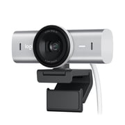 Logitech MX Brio Ultra HD 4K Collaboration and Streaming Webcam, 1080p at 60 FPS, Dual Noise Reducing Mics, Show Mode, Pale Gray