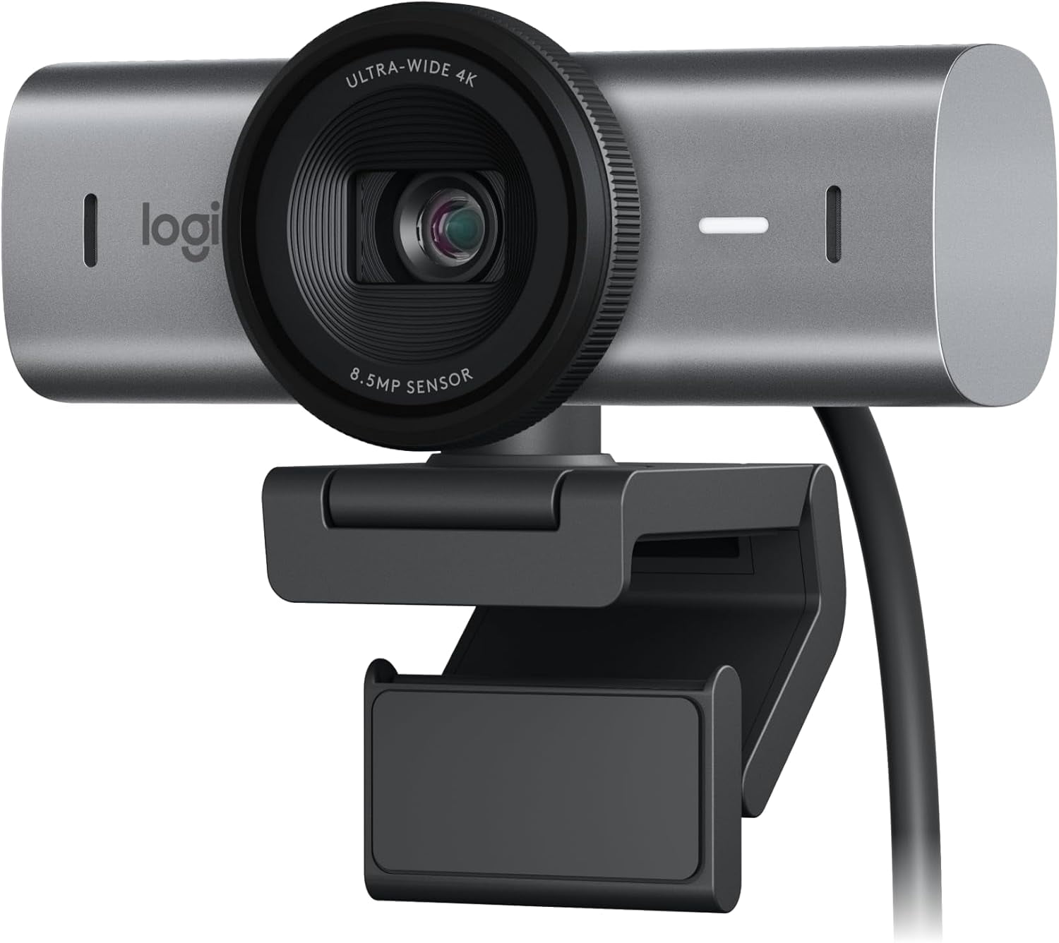 Logitech MX Brio Ultra HD 4K Collaboration and Streaming Webcam, 1080p at 60 FPS, Dual Noise Reducing Mics, Show Mode, USB-C, Graphite