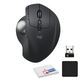 Logitech MX Ergo S Wireless Trackball Mouse, 2.4 dpi Laser Sensor, 6 Programmable Buttons, 4-Way Scroll Wheel for PC/MAC