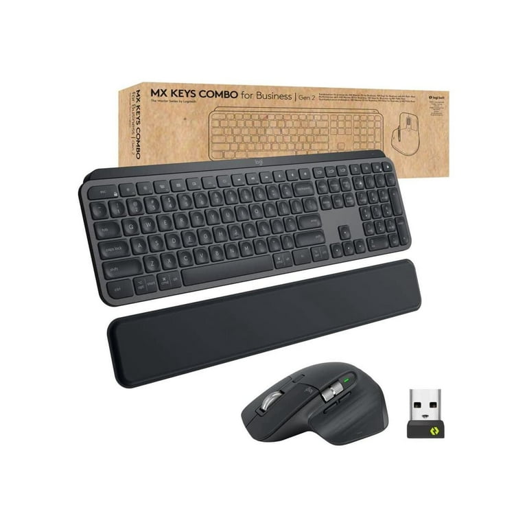 Logitech MX Keys Mini Combo for Business , Compact, Wireless Keyboard –