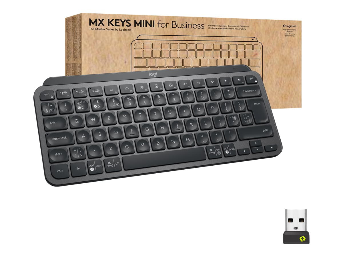 Logitech MX Keys Mini for Business - Keyboard - backlit - Bluetooth - - US English - graphite - Walmart.com