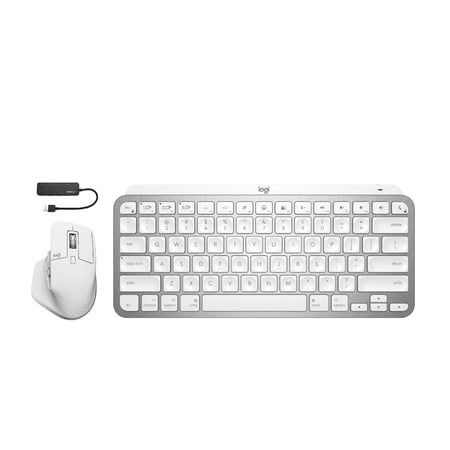 Logitech MX Keys Mini for Mac Wireless Keyboard (Gray) with Mouse Bundle