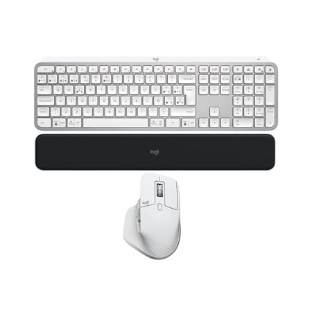 Logitech MX Keys S Wireless Keyboard (Gray) w/Mac Mouse Bundle