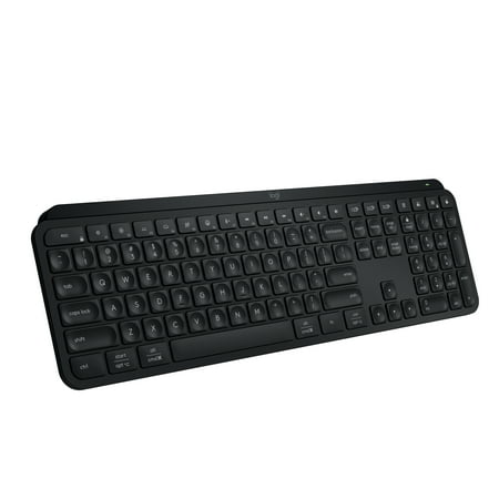 Logitech - MX Keys S Advanced Full-size Wireless Scissor Keyboard with Backlit keys - Black