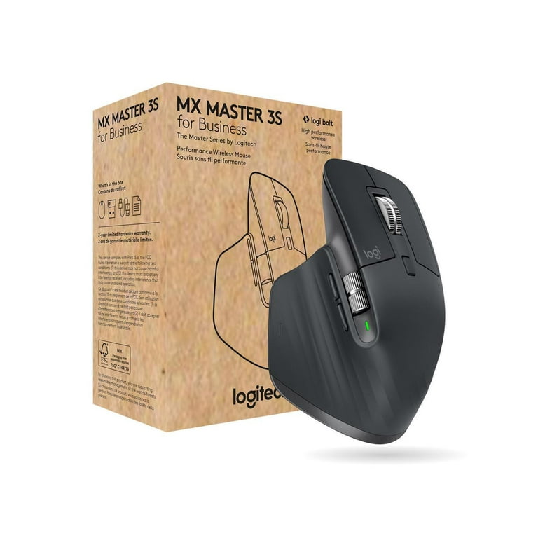 Logitech MX Master 3S Business Wireless Mouse, 8K DPI, Quiet