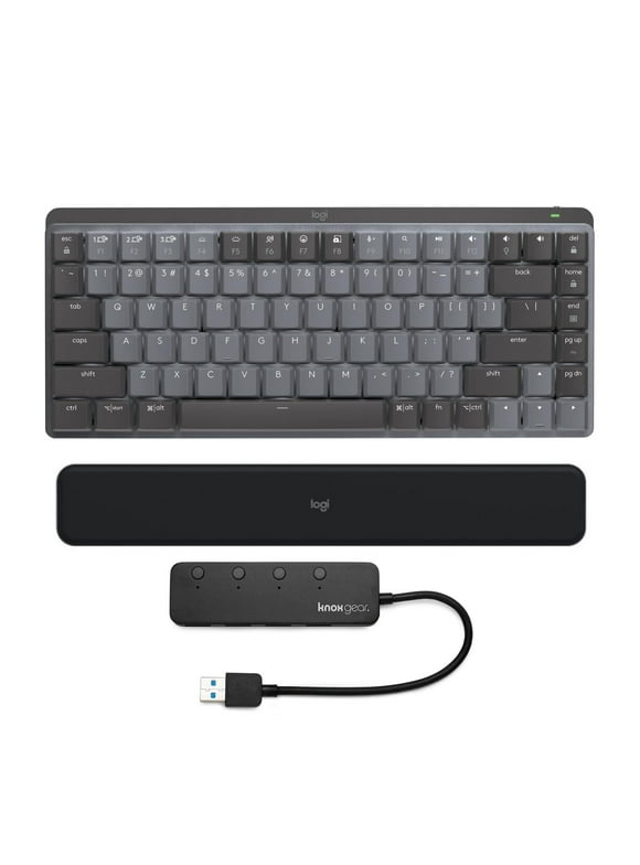 Logitech MX Mechanical Mini Keyboard (Tactile/Graphite) w/Palm Rest and USB Hub