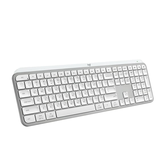 Logitech MX Keys S Wireless Keyboard, Low Profile, Fluid Precise Quiet Typing, Programmable Keys, Backlighting, Bluetooth, USB C Rechargeable, for Windows PC, Linux, Chrome, Mac, Pale Gray