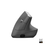 Logitech MX Vertical Wireless Mouse   Advanced Ergonomic Design Reduces Muscle Strain, Control and Move Content Between 3 Windows and Apple Computers Bluetooth or USB, Rechargeable, Graphite