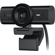 Logitech MX Brio Ultra HD 4K Collaboration and Streaming Webcam, 1080p at 60 FPS, Dual Noise Reducing Mics, Show Mode, USB-C, Black