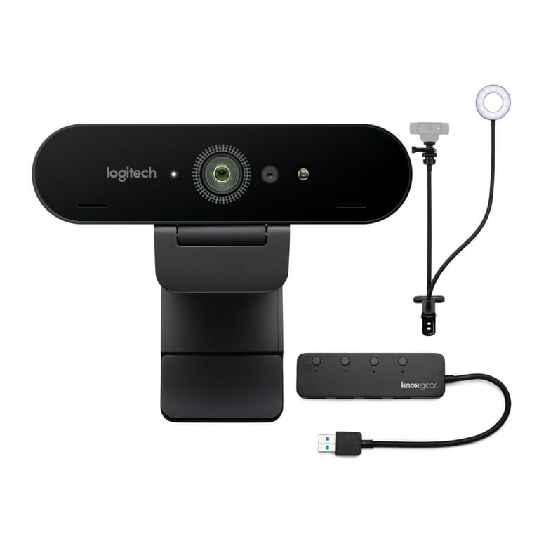 Logitech Miro 4K Pro Webcam Bundle with Knox Gear Webcam Stand and