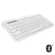 Logitech K380 Backlit Keys Mini Bluetooth Standard Keyboard, off White, 1 Pack