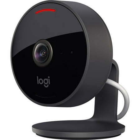 Logitech Night Vision 1080p Channels 2 Video Surveillance Camera with Wide Angle and Wall Mount Graphite