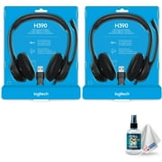 Logitech Over-Ear USB Headset with Noise Cancelling Microphone, Black, 2 Pack