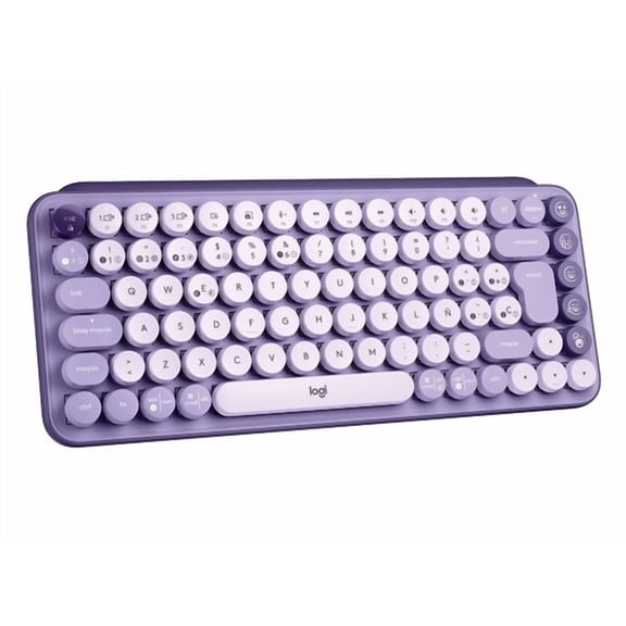 Logitech POP Keys Mechanical Wireless Keyboard (SPANISH LAYOUT) - PURPLE