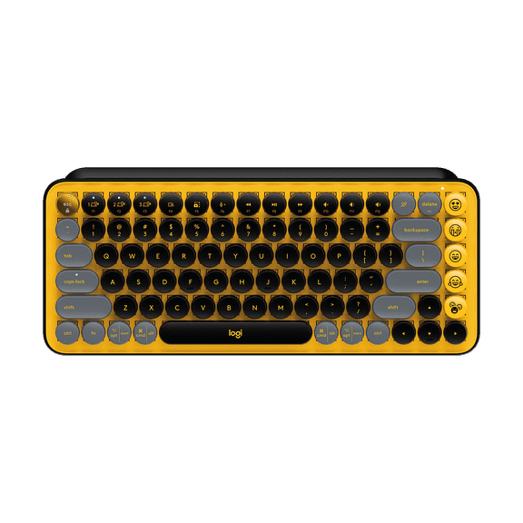 Logitech POP Keys Wireless Mechanical Keyboard with Emoji Keys - Blast Yellow