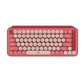 thumbnail interactive-video image 1 of Logitech POP Mechanical Wireless Keyboard with Customizable Emoji Keys, Durable Compact Design, Bluetooth or USB Connectivity, Multi-Device, OS Compatible - Heartbreaker Rose, 1 of 13