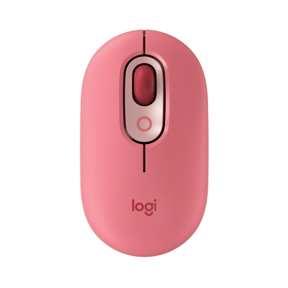 Logitech POP Mouse, Wireless Mouse with Customizable Emojis, SilentTouch Technology, Precision/Speed Scroll, Bluetooth, Heartbreaker