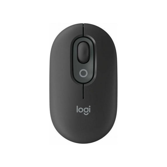 Logitech POP Mouse, Wireless Mouse with Customizable Emojis, SilentTouch Technology, Precision/Speed Scroll, Compact Design, Bluetooth, Multi-Device, OS Compatible - Graphite