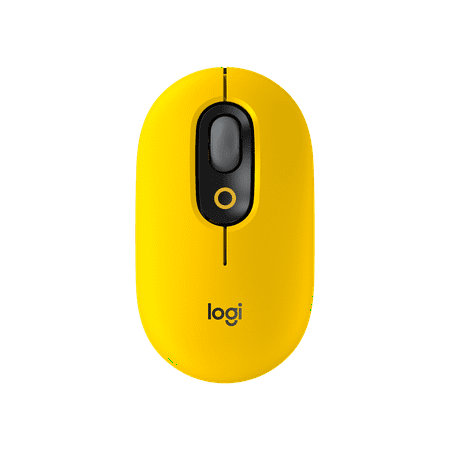 Logitech - POP Mouse Bluetooth Optical Ambidextrous Mouse with Customizable Emojis - Blast Yellow