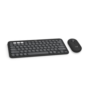 Logitech Pebble 2 Combo for Mac, Wireless Keyboard and Mouse, Slim, Quiet and Portable, Customizable, Bluetooth Mouse and Keyboard, Easy-Switch, Tonal Graphite