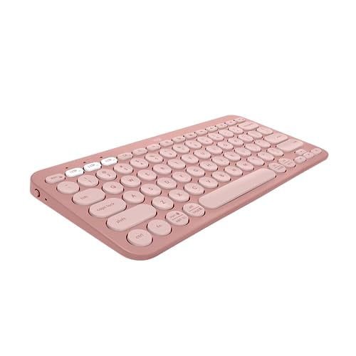 Logitech Pebble Keys 2 K380s Multi-Device Bluetooth Wireless Keyboard Tonal Rose