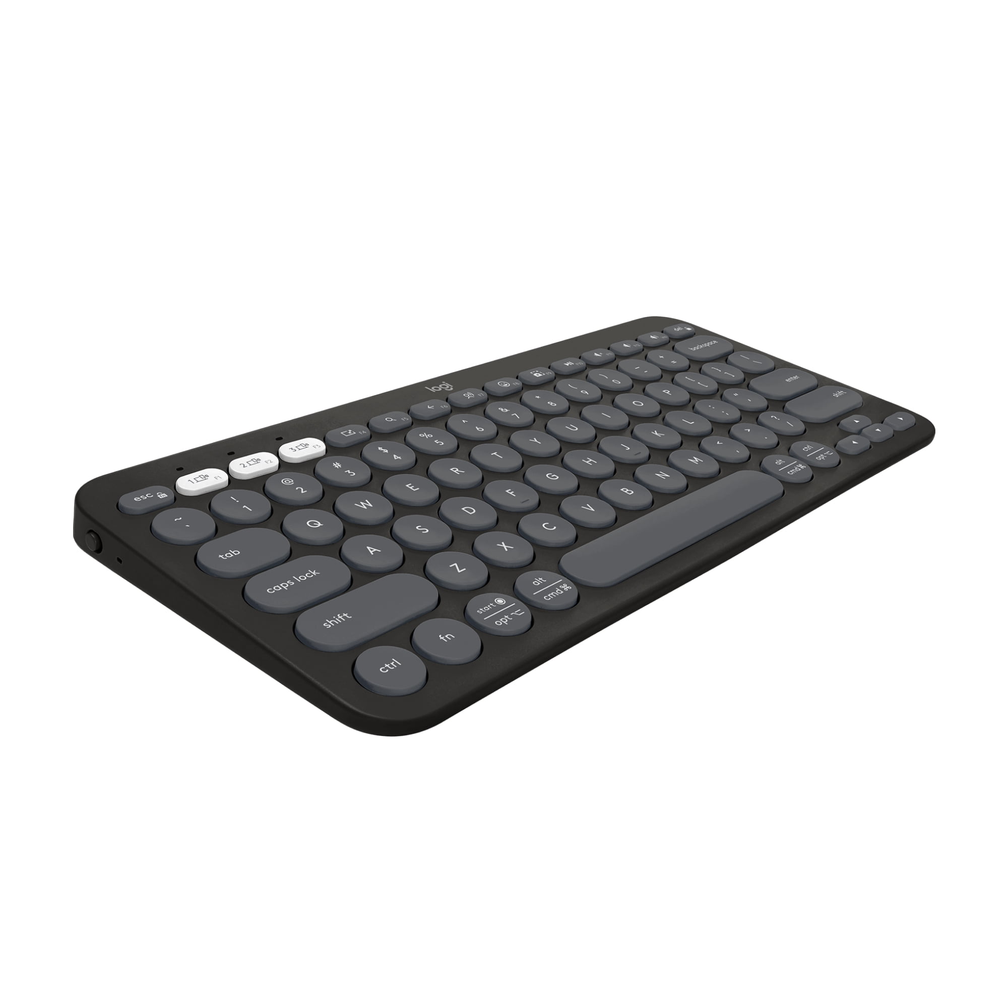 Logitech Pebble Keys 2 K380s, Multi-Device Bluetooth Wireless Keyboard with Customizable Shortcuts, Slim and Portable, Tonal Graphite