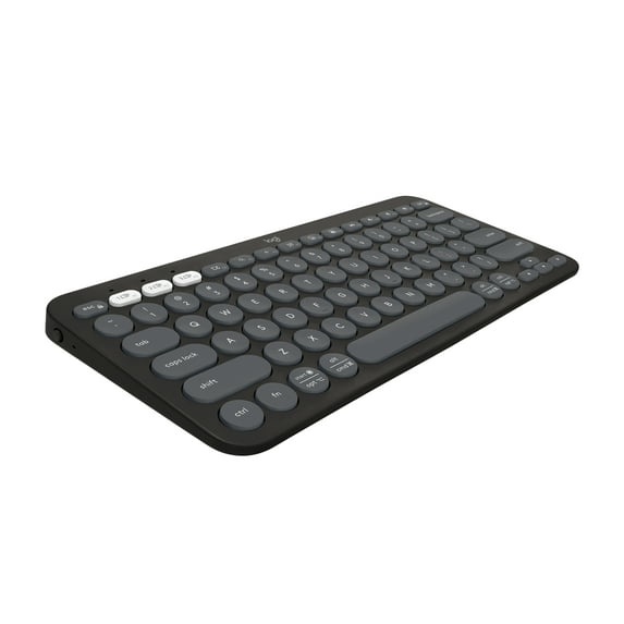 Logitech Pebble Keys 2 K380s, Multi-Device Bluetooth Wireless Keyboard with Customizable Shortcuts, Slim and Portable, Tonal Graphite