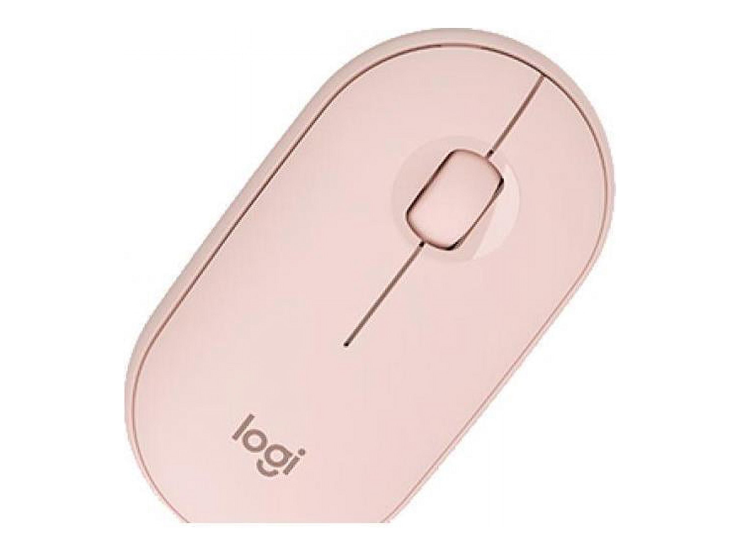 Logitech Pebble M350 Wireless Mouse - Pink Rose Mouse Pad Studio Series -  Darker Rose